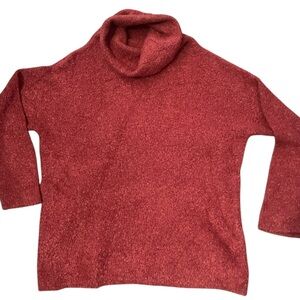 Catherine Malandrino NWT Cozy Cowl Neck Brick Red Sweater Size Large